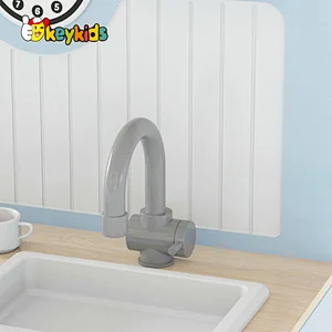 Factory OEM Simulate Cooking Game Blue Wooden Toys Kitchen for Children W10C745